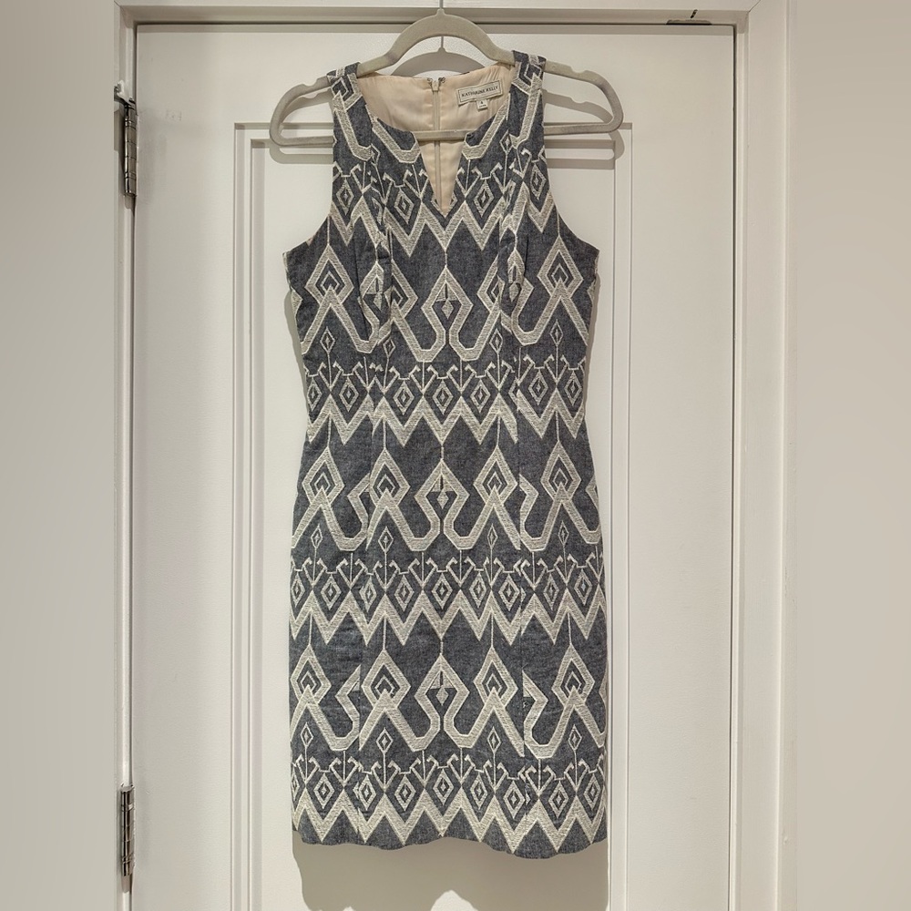 Katherine Kelly Blue Woven Dress